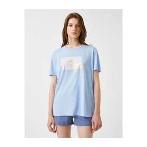 Koton Women's Light Blue T-Shirt vyobraziť