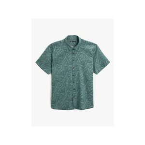 Koton Male Adult A. Green Patterned Shirt vyobraziť