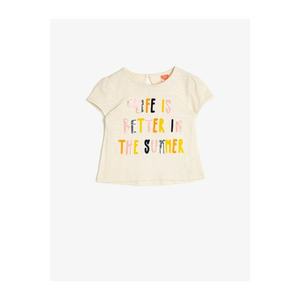 Koton Baby Girl Ecru T-Shirt vyobraziť