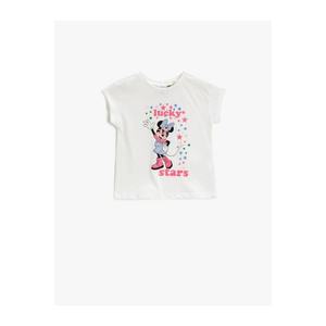 Koton Baby Girl EKRU Mickey Mouse T-Shirt Licensed Cotton vyobraziť
