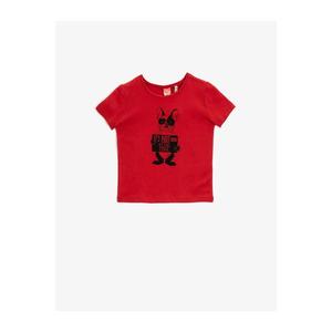 Koton Boy Red Dog Printed Short Sleeve Cotton Crew Neck T-Shirt vyobraziť