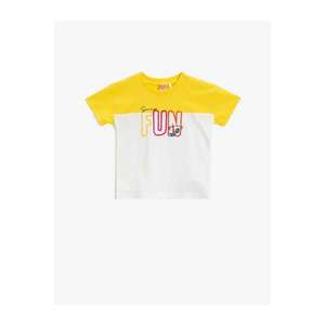 Koton Baby Boy Yellow Printed Crew Neck T-Shirt vyobraziť