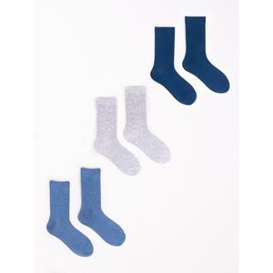 Yoclub Woman's Cotton Socks Basic Plain Colors 3-Pack SK-36/3PAK/WOM/001 Navy Blue vyobraziť
