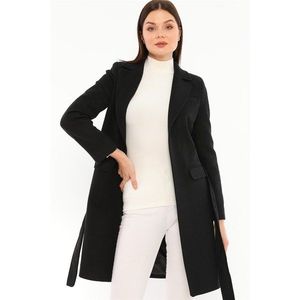 Z6673 DEWBERRY WOMEN'S COAT-BLACK vyobraziť