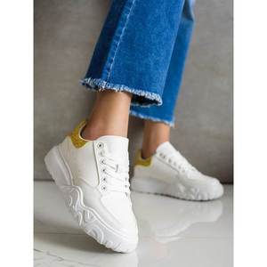SMALL SWAN WHITE SNEAKERS WITH ECO LEATHER vyobraziť
