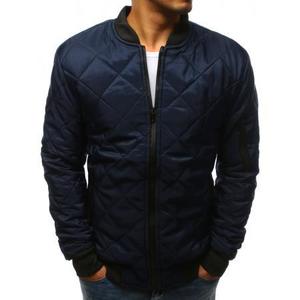 Pánska STYLE bunda prešívaná bomber jacket tmavo modrá vyobraziť