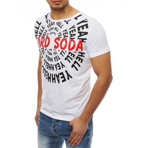 Pánska tričko s potlačou bielej RX4077 vyobraziť