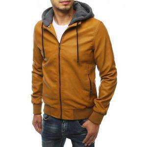 Pánska bunda kožená s kapucňou karamelová tx3455 vyobraziť