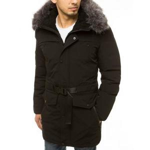 Pánska zimná bunda s kapucňou čierna tx3610 vyobraziť