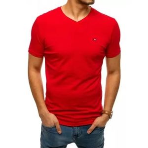 Pánske tričko bez potlače červenej BASIC vyobraziť