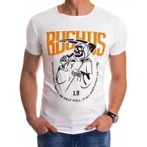 Pánske tričko s potlačou bielej RUCHUS vyobraziť