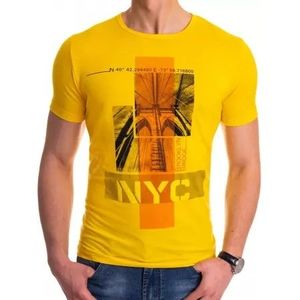 Pánske tričko s potlačou žltej NYC vyobraziť