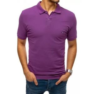 Pánske tričko s golierom fialové vyobraziť