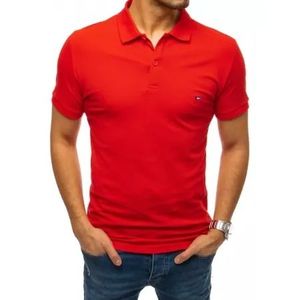 Pánske tričko s golierom červené vyobraziť