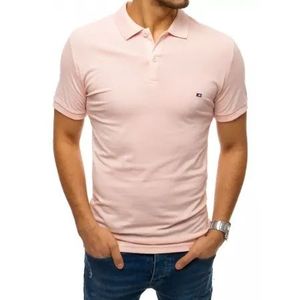Pánske tričko s golierom ružovej vyobraziť