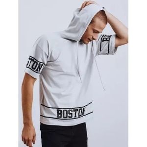 Pánske tričko s kapucňou šedej BOSTON vyobraziť