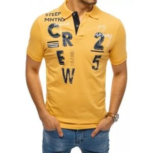 Pánske tričko s potlačou žltej CREW vyobraziť