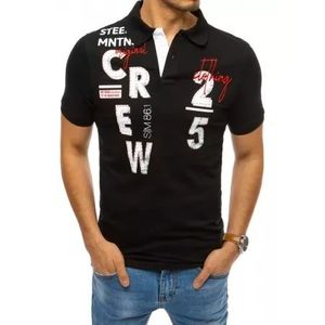 Pánske tričko s potlačou čiernej CREW vyobraziť