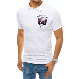 Pánske tričko s potlačou bielej ISLAND vyobraziť