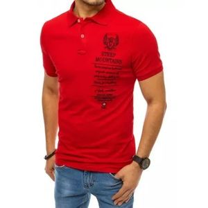 Pánske tričko s potlačou červenej STEEP vyobraziť