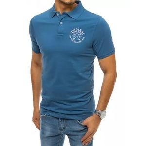Pánske tričko s golierom modrej ORIGINAL vyobraziť