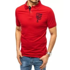 Pánske tričko s golierom červené STP vyobraziť