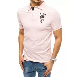 Pánske tričko s golierom ružovej STP vyobraziť