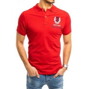 Pánske tričko s golierom červené NUMMER vyobraziť