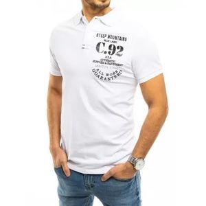 Pánske tričko s golierom bielej C92 vyobraziť