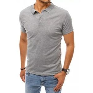 Pánske tričko s golierom šedej elegancie vyobraziť