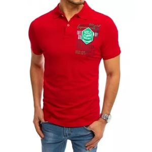 Pánske tričko s golierom červené ISLAND vyobraziť