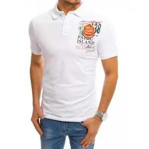 Pánske tričko s golierom bielej ISLAND vyobraziť