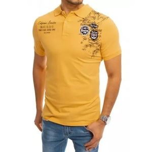 Pánske tričko s golierom žlté PARADISE vyobraziť
