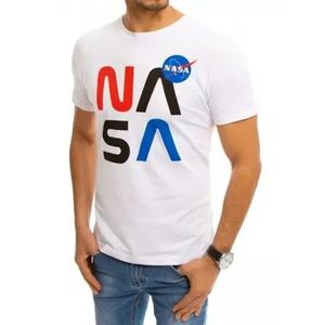 Pánske tričko s potlačou bielej NASA vyobraziť