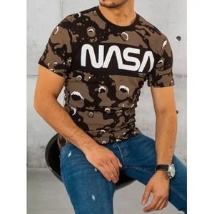 Pánske tričko s potlačou hnedej NASA vyobraziť