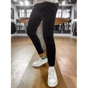 Pánske džínsovej jogger nohavice čierne MEN vyobraziť