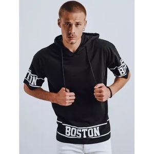 Pánske tričko s kapucňou čiernej BOSTON vyobraziť
