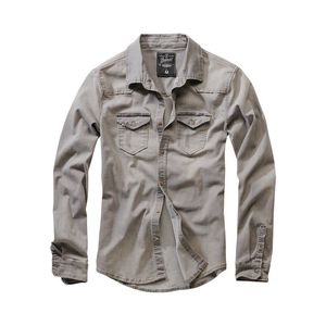 Urban Classics Brandit Riley Denim Shirt grey - 4XL vyobraziť