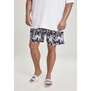 Urban Classics Pattern Swim Shorts palm/white - L vyobraziť
