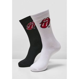 Urban Classics Merchcode Rolling Stones Tongue Socks 2-Pack black/white - 39-42 vyobraziť