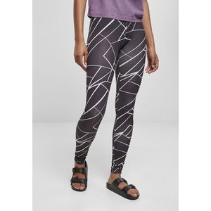 Urban Classics Ladies AOP Leggings geometric black - 5XL vyobraziť