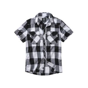 Urban Classics Brandit Checkshirt Halfsleeve white/black - 3XL vyobraziť