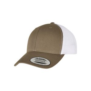 Urban Classics Flexfit YP CLASSICS RECYCLED RETRO TRUCKER CAP 2-TONE olive/white - One Size vyobraziť