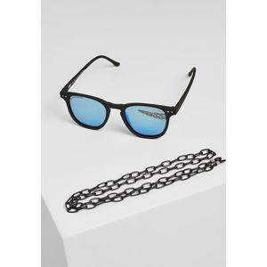 Urban Classics Sunglasses Arthur with Chain black/blue - One Size vyobraziť