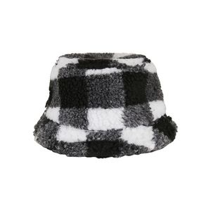 Urban Classics Sherpa Check Bucket Hat white/black - One Size vyobraziť