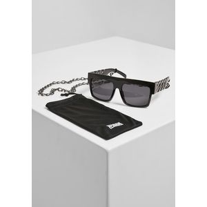 Urban Classics Sunglasses Zakynthos with Chain black/silver - One Size vyobraziť
