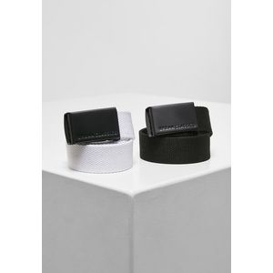 Urban Classics Canvas Belt Kids 2-Pack black+white - One Size vyobraziť