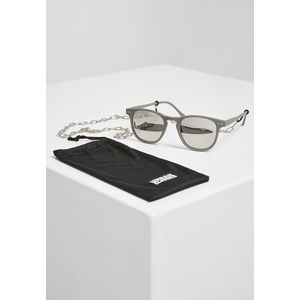 Urban Classics Sunglasses Arthur with Chain grey/silver - One Size vyobraziť