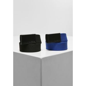 Urban Classics Canvas Belt Kids 2-Pack black+blue - One Size vyobraziť