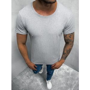 Šedé jednoduché štýlové tričko O/1208Z vyobraziť